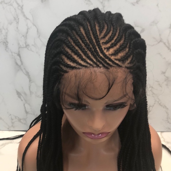 Other - Brand new stylish HD LACE FRONTAL BRAIDED WIG WITH BABY HAIR